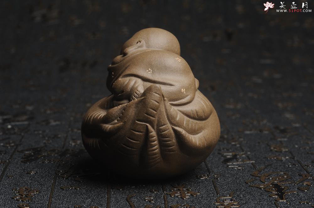 紫砂壶图片：美宠特惠 精工老青段如意人生茶宠摆件 神态细腻 长9cm宽7cm高7cm - 紫砂壶之家紫砂壶网