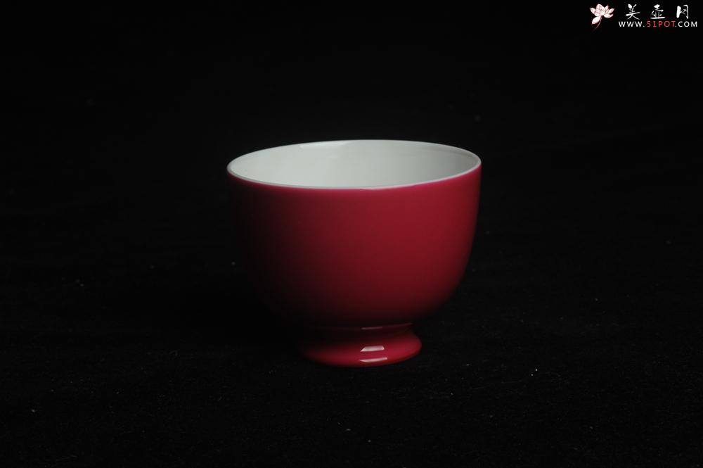 紫砂壶图片：精致胭脂红主人杯 茶人醉爱 适合女士 - 紫砂壶之家紫砂壶网