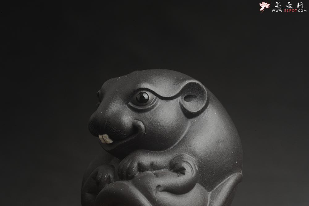紫砂壶图片：美宠特惠 精致黑料  数（鼠）你最美 紫砂茶宠摆件  高6cm - 紫砂壶之家紫砂壶网