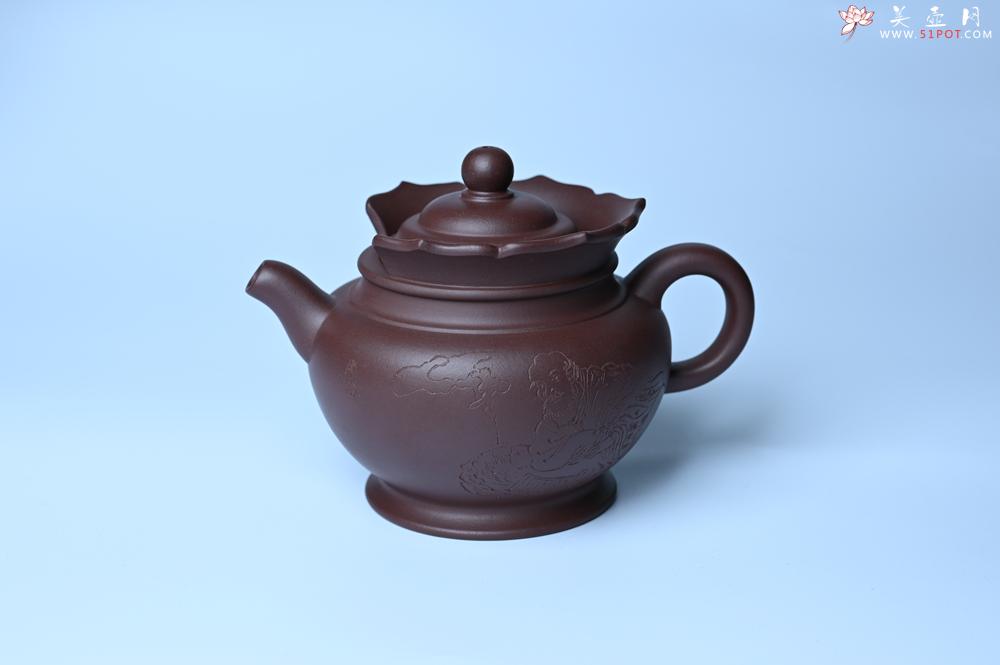 紫砂壶图片：实力派工艺师周斌 老紫泥精工僧帽壶 - 紫砂壶之家紫砂壶网