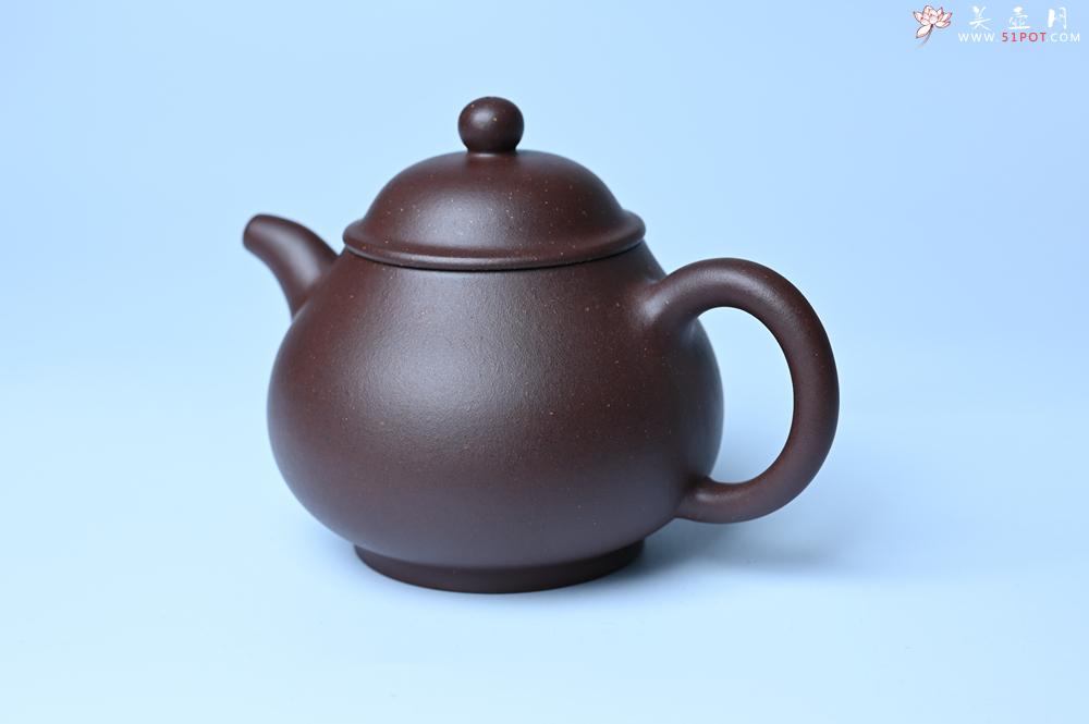 紫砂壶图片：美壶特惠 潜力股王老师 全手工刹凹成型单片拍打老紫泥潘壶 - 紫砂壶之家紫砂壶网