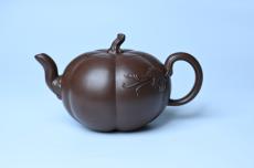 紫砂壶图片：美壶特惠 特好老紫泥南瓜壶 肌理丰富生动 茶人醉爱 - 紫砂壶之家