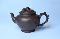 紫砂壶图片：潜力股赵老师 老紫泥全手工松鼠葡萄壶 茶人醉爱 - 紫砂壶之家