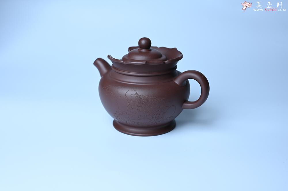 紫砂壶图片：实力派工艺师周斌 老紫泥精工僧帽壶 - 紫砂壶之家紫砂壶网