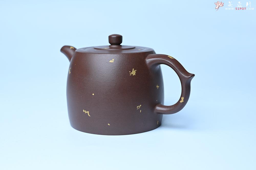 紫砂壶图片：美壶特惠 特好老紫泥洒金井栏壶 茶人醉爱 - 紫砂壶之家紫砂壶网