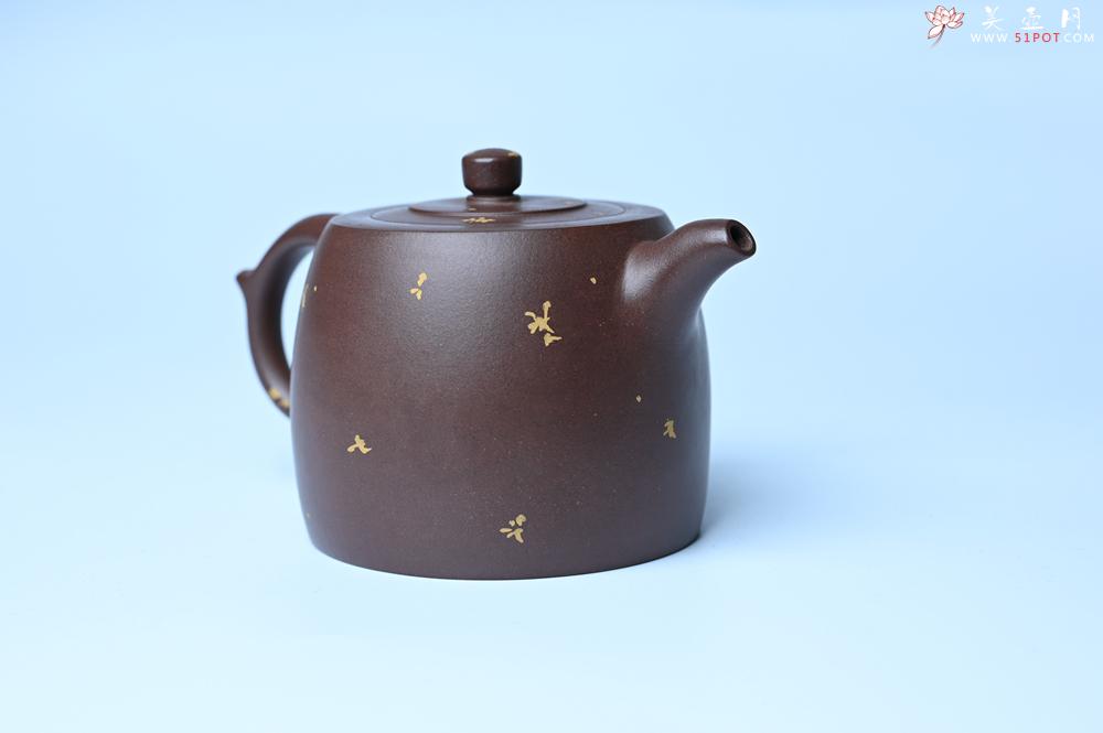 紫砂壶图片：美壶特惠 特好老紫泥洒金井栏壶 茶人醉爱 - 紫砂壶之家紫砂壶网