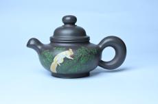 紫砂壶图片：美壶特惠 手工手制紫砂壶特好青灰泥松鼠壶 茶壶 茶具 单壶 - 紫砂壶之家