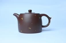 紫砂壶图片：美壶特惠 特好老紫泥洒金井栏壶 茶人醉爱 - 紫砂壶之家