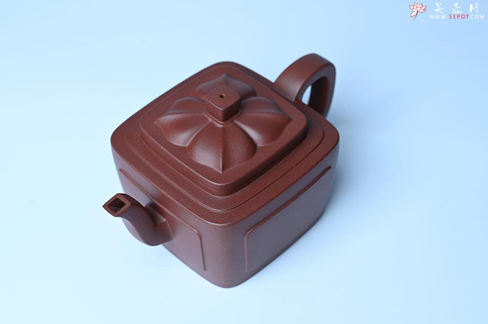 紫砂壶图片：美壶特惠 全手工优质紫红泥精致四方菱花壶 特文气 - 紫砂壶之家紫砂壶网