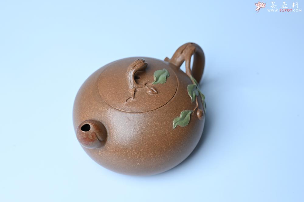 紫砂壶图片：美壶特惠 潜力股董静老师精品老段泥双色寿桃壶 茶人醉爱 - 紫砂壶之家紫砂壶网