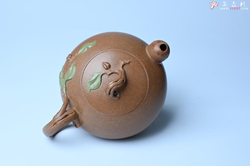 紫砂壶图片：美壶特惠 潜力股董静老师精品老段泥双色寿桃壶 茶人醉爱 - 紫砂壶之家紫砂壶网