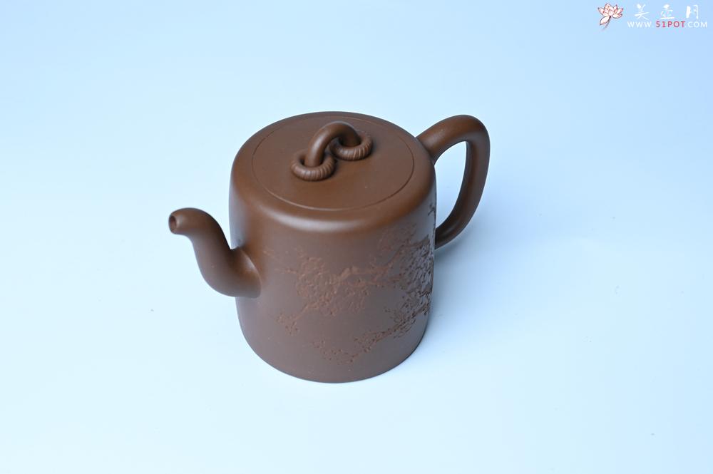 紫砂壶图片：美壶特惠 潜力股王静然 优质紫泥双圈壶 春风大雅能容物 装饰文雅 - 紫砂壶之家紫砂壶网