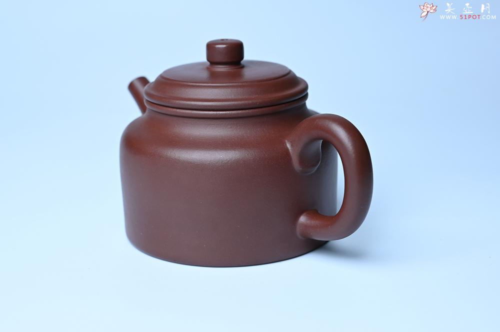 紫砂壶图片：油润黄龙山4号深井红皮龙 全手工德中壶 - 紫砂壶之家紫砂壶网