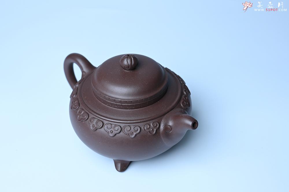 紫砂壶图片：美壶特惠 精致紫泥云肩如意壶 茶人醉爱 - 紫砂壶之家紫砂壶网