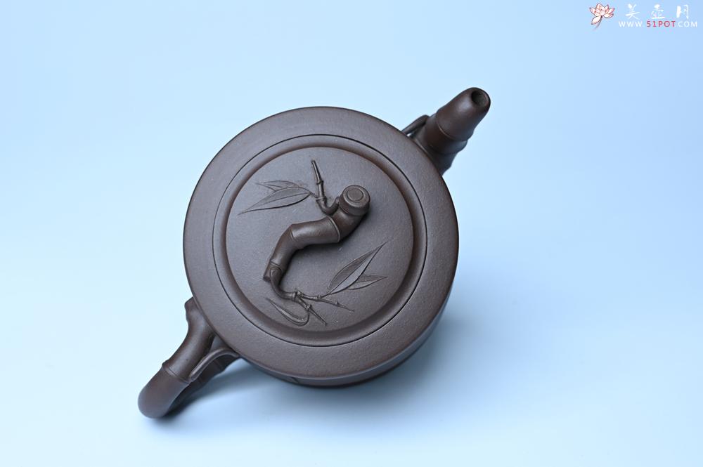 紫砂壶图片：美壶特惠 精致老紫泥可心竹段壶 茶人醉爱 - 紫砂壶之家紫砂壶网