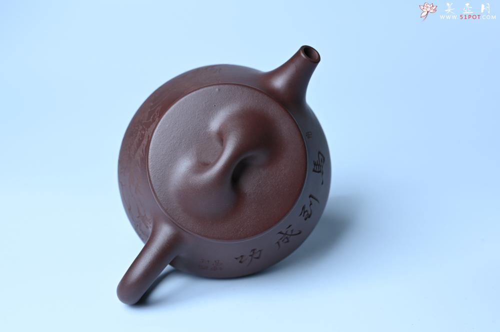 紫砂壶图片：实力派周斌 优质底槽青全手工精工满瓢壶  范小君徒杨志超装饰七骏图 - 紫砂壶之家紫砂壶网