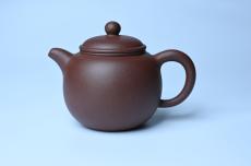 紫砂壶图片：毛国强入室弟子黄云初 特好老紫泥匏尊壶 名家何水法书法“坐忘” 刘世涛伯陶刻 - 紫砂壶之家