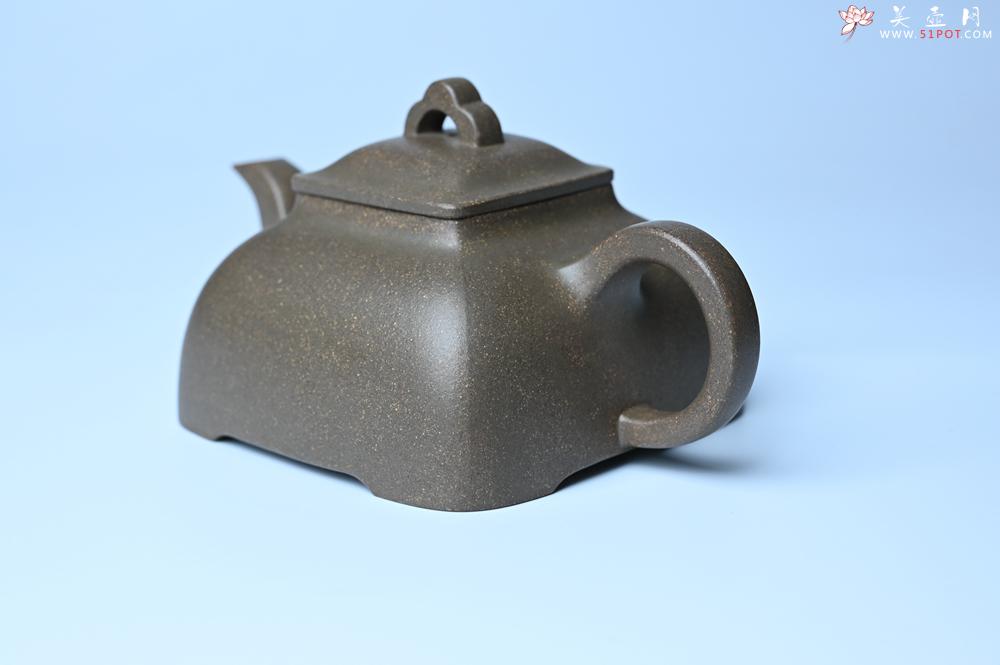 紫砂壶图片：实力派张海艳全手工蟹壳老青段泥精工弧菱壶 - 紫砂壶之家紫砂壶网