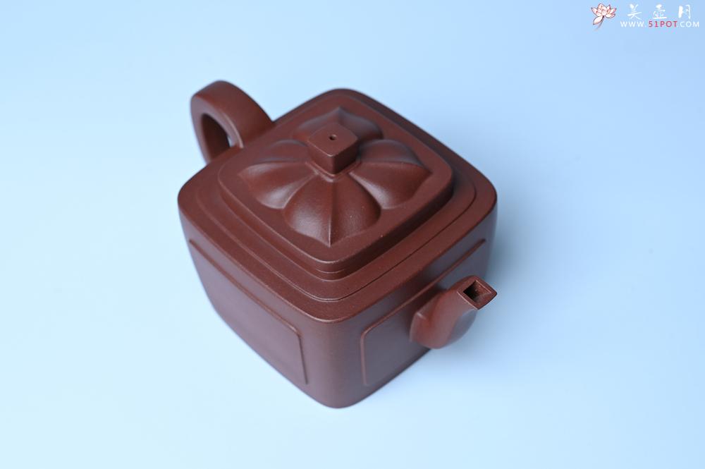 紫砂壶图片：美壶特惠 全手工优质紫红泥精致四方菱花壶 特文气 - 紫砂壶之家紫砂壶网