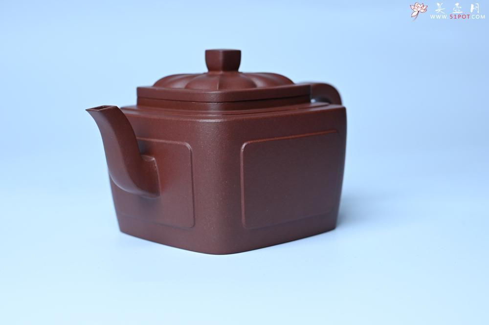 紫砂壶图片：美壶特惠 全手工优质紫红泥精致四方菱花壶 特文气 - 紫砂壶之家紫砂壶网