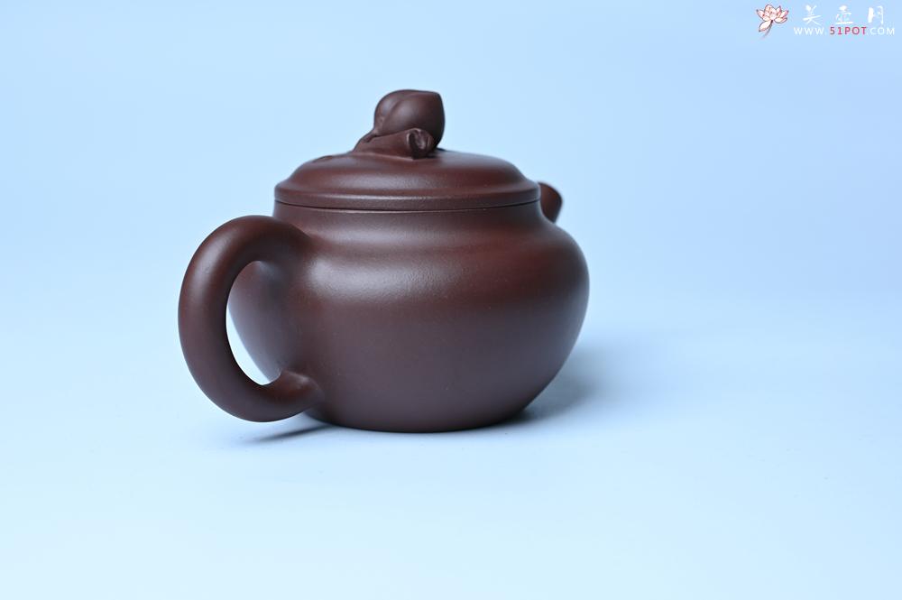 紫砂壶图片：特好老紫泥全手工寿桃壶 茶人醉爱 - 紫砂壶之家紫砂壶网