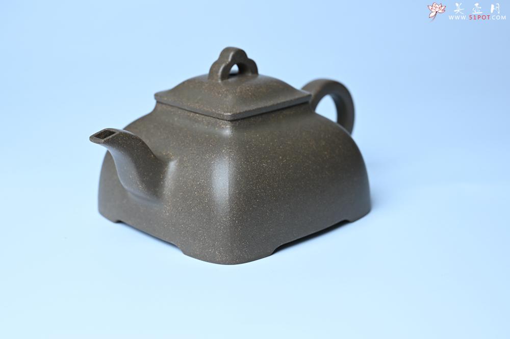 紫砂壶图片：实力派张海艳全手工蟹壳老青段泥精工弧菱壶 - 紫砂壶之家紫砂壶网