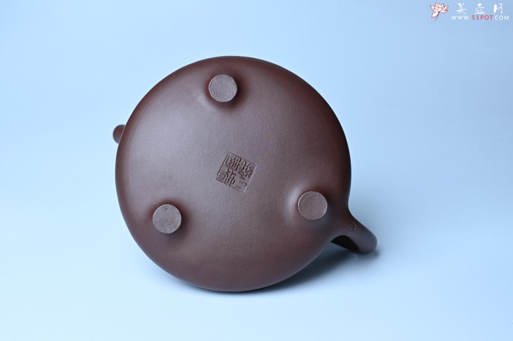 紫砂壶图片：潜力股周小培 特好全手工底槽清子冶石瓢 助工装饰 一片冰心在玉壶 特文气 - 紫砂壶之家紫砂壶网