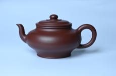 紫砂壶图片：油润黄龙山4号深井红皮龙 全手工摹顾景舟高虚扁 做工特好 - 紫砂壶之家