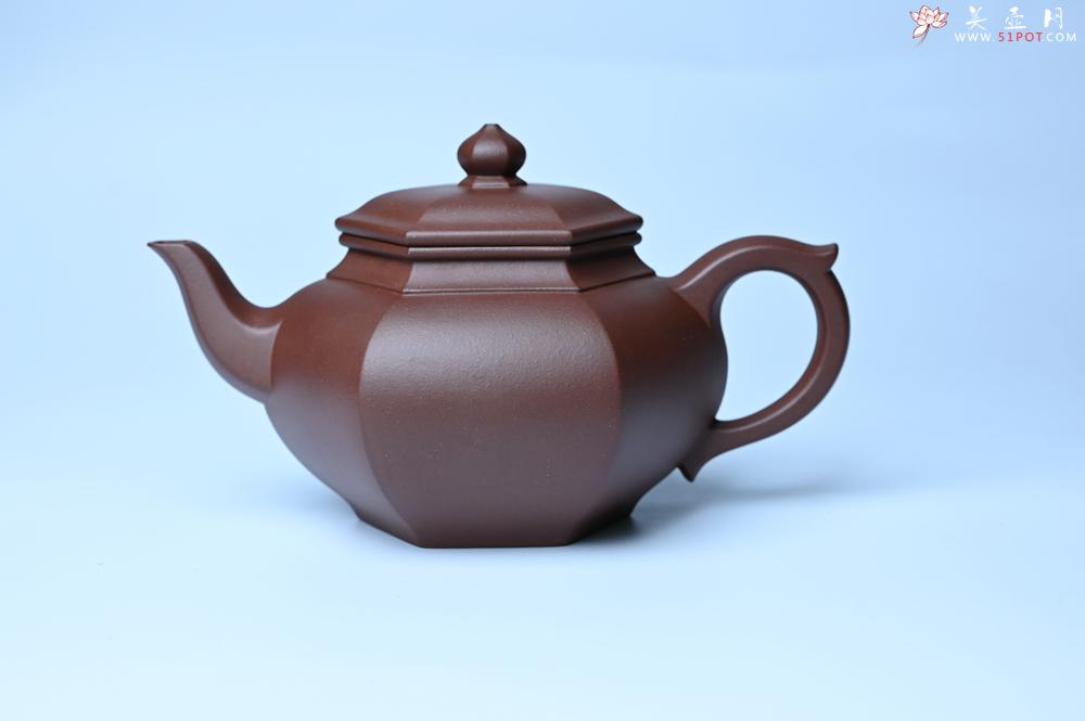 紫砂壶图片：实力派张海艳全手工六方笑樱壶 做工灰常精致 气韵流畅 - 紫砂壶之家紫砂壶网