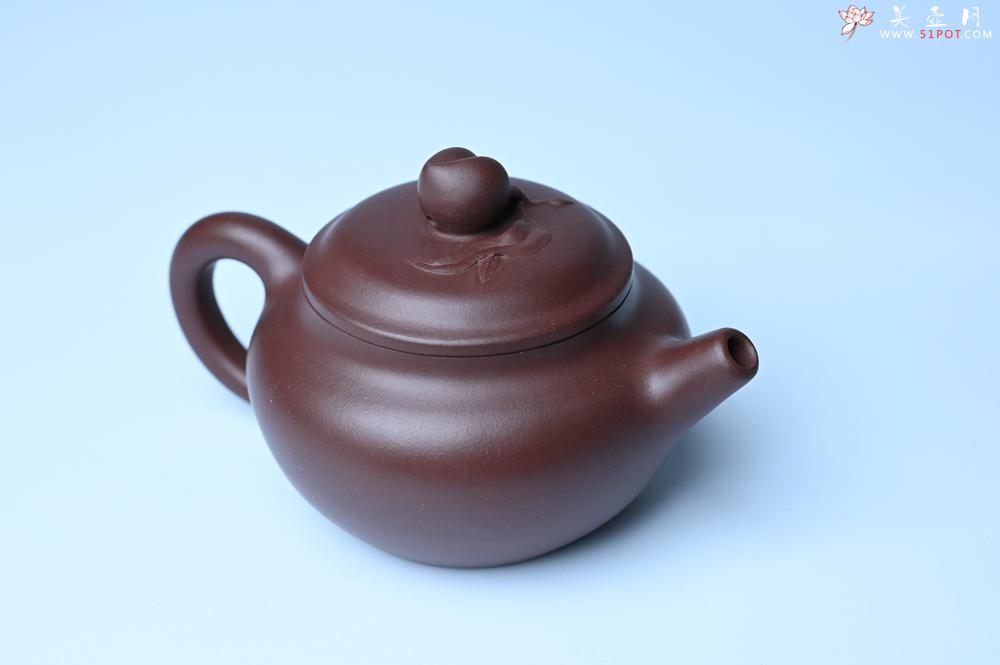 紫砂壶图片：特好老紫泥全手工寿桃壶 茶人醉爱 - 紫砂壶之家紫砂壶网