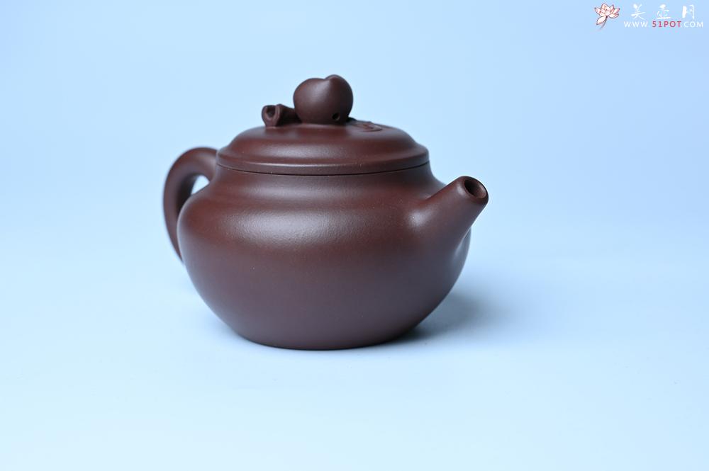 紫砂壶图片：特好老紫泥全手工寿桃壶 茶人醉爱 - 紫砂壶之家紫砂壶网