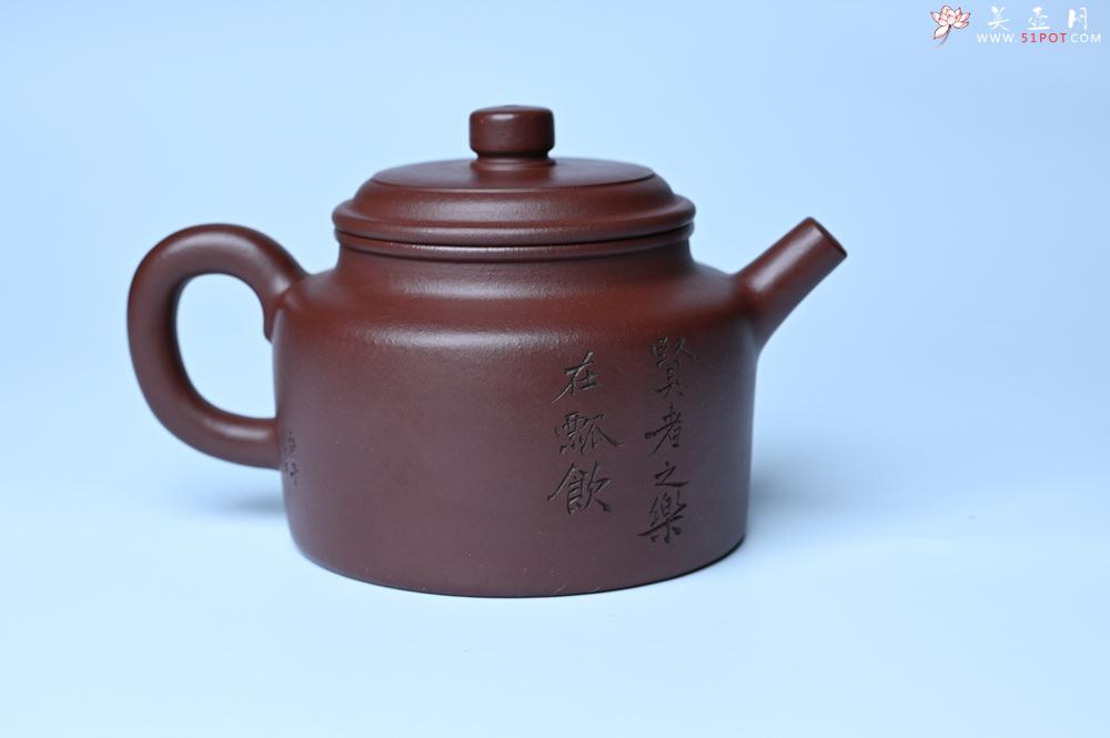 紫砂壶图片：油润黄龙山4号深井红皮龙 全手工德中壶 做工特好 装饰清供图 特文气 - 紫砂壶之家紫砂壶网