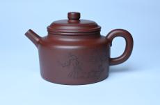 紫砂壶图片：油润黄龙山4号深井红皮龙 全手工德中壶 做工特好 装饰清供图 特文气 - 紫砂壶之家