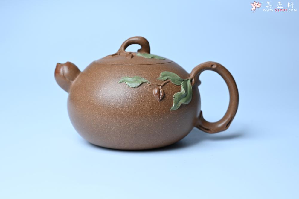 紫砂壶图片：美壶特惠 潜力股董静老师精品老段泥双色寿桃壶 茶人醉爱 - 紫砂壶之家紫砂壶网
