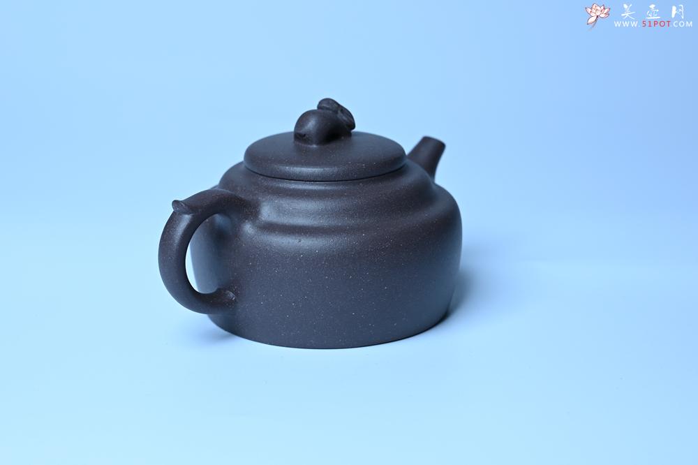 紫砂壶图片：美壶特惠 精品青灰泥玉兔紫砂壶 茶人醉爱 - 紫砂壶之家紫砂壶网
