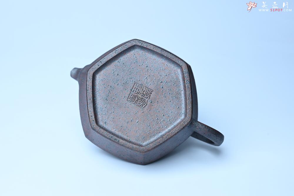 紫砂壶图片：美壶特惠 柴烧六方虚扁紫砂壶 茶人醉爱 - 紫砂壶之家紫砂壶网