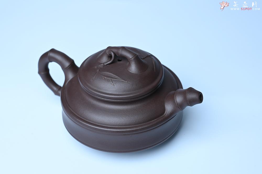 紫砂壶图片：美壶特惠 优质老紫泥双线竹鼓二式 养后特润 - 紫砂壶之家紫砂壶网