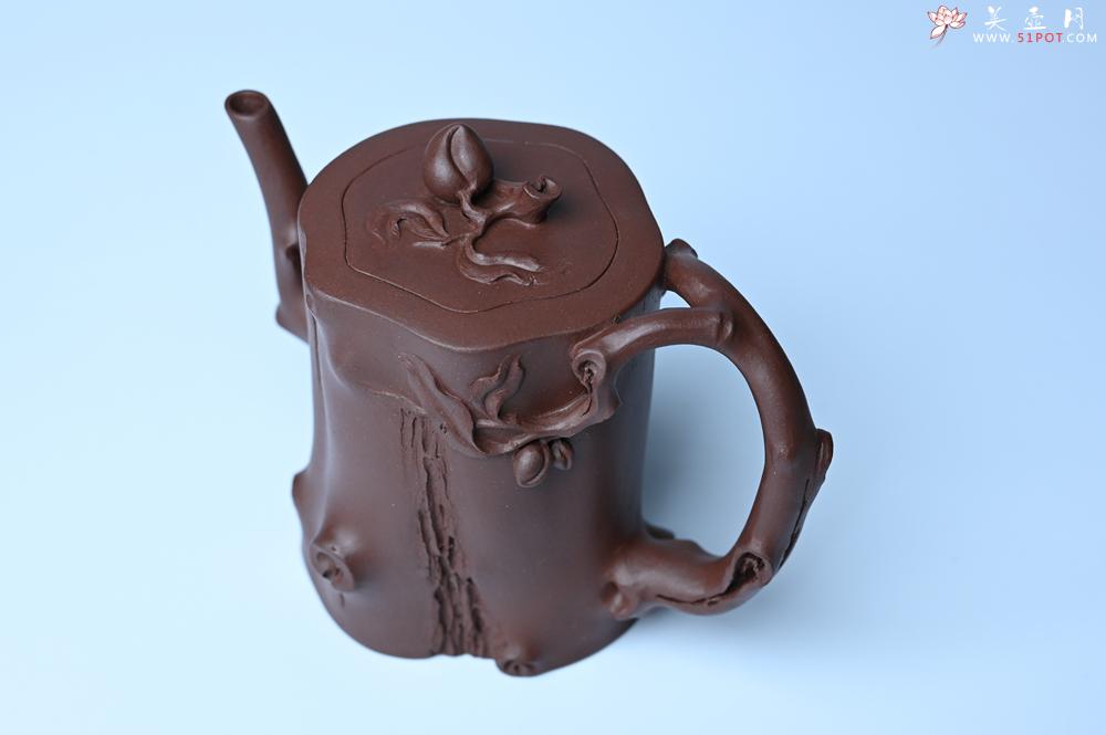 紫砂壶图片：潜力股赵老师 全手工秀雅桃桩 肌理自然生动 - 紫砂壶之家紫砂壶网