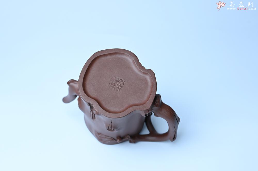 紫砂壶图片：潜力股赵老师 全手工秀雅桃桩 肌理自然生动 - 紫砂壶之家紫砂壶网