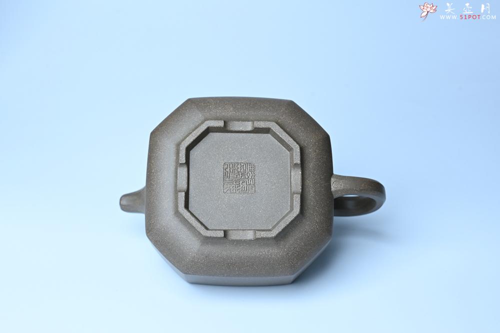 紫砂壶图片：实力派张海艳全手工蟹壳老青段泥精工八方侧角壶 气势磅礴 - 紫砂壶之家紫砂壶网