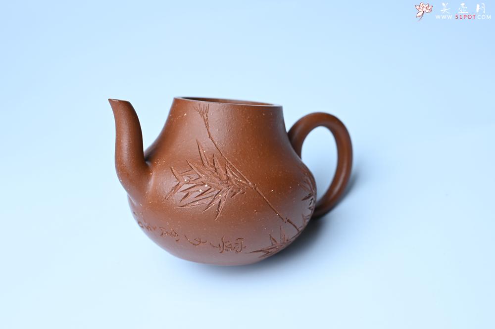 紫砂壶图片：美壶特惠 特好朱泥居不可无竹梨形壶 茶人醉爱 - 紫砂壶之家紫砂壶网