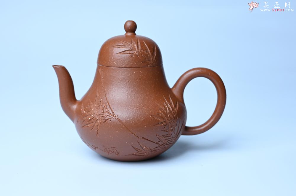紫砂壶图片：美壶特惠 特好朱泥居不可无竹梨形壶 茶人醉爱 - 紫砂壶之家紫砂壶网