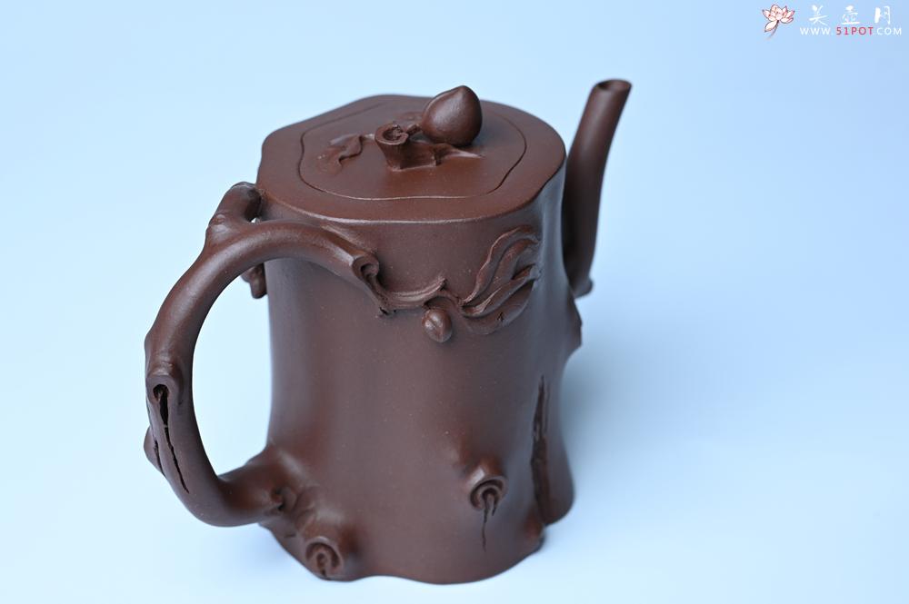 紫砂壶图片：潜力股赵老师 全手工秀雅桃桩 肌理自然生动 - 紫砂壶之家紫砂壶网
