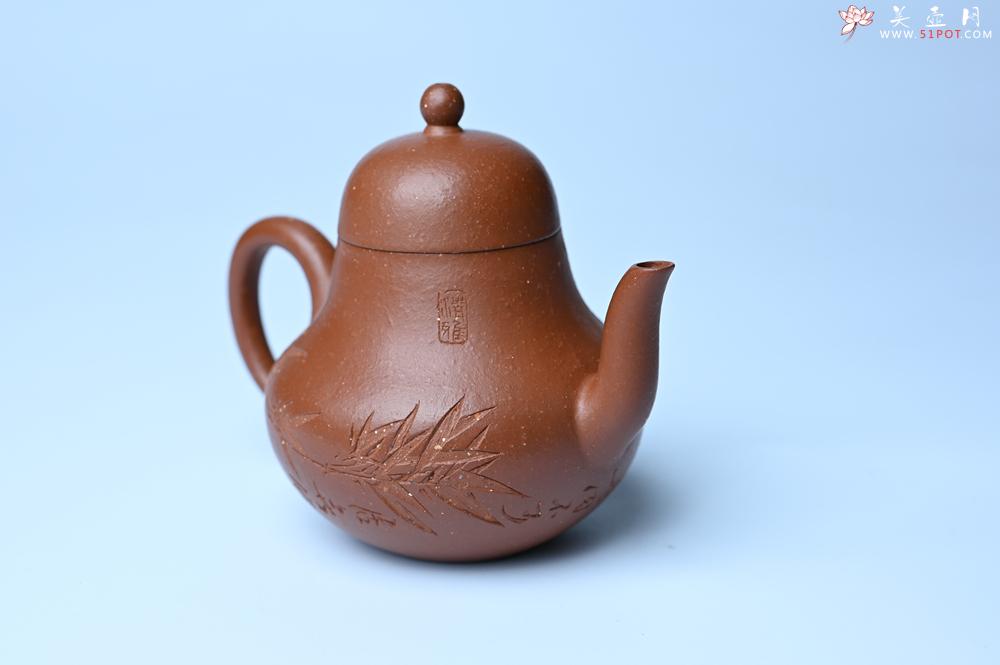 紫砂壶图片：美壶特惠 特好朱泥居不可无竹梨形壶 茶人醉爱 - 紫砂壶之家紫砂壶网