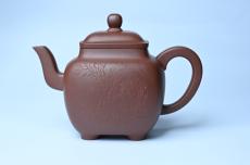 紫砂壶图片：实力派张海艳全手工油润底曹青重器鸣远四方 气势磅礴 用心之作 装饰人物特文气 - 紫砂壶之家