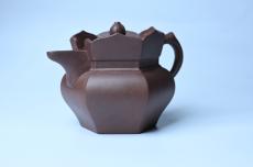 紫砂壶图片：摹古时大彬 优质调砂老紫泥全手工镶片僧帽壶 难度大 古韵悠悠 愈养迷人 - 紫砂壶之家