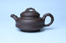 紫砂壶图片：美壶特惠 优质老紫泥双线竹鼓二式 养后特润 - 紫砂壶之家