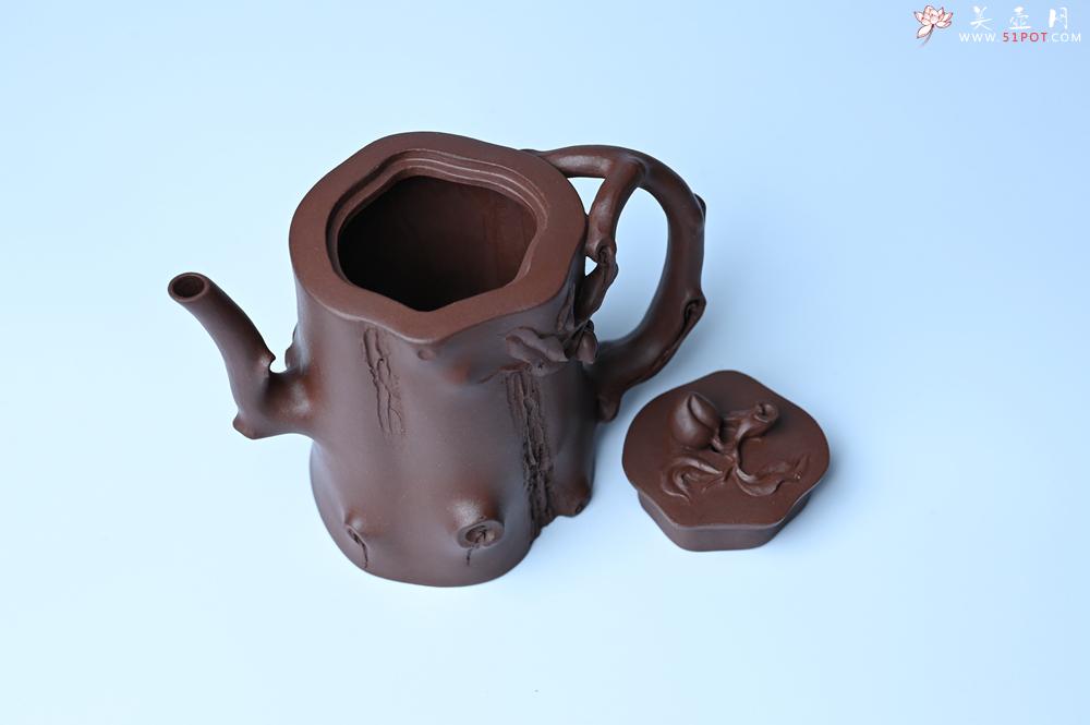 紫砂壶图片：潜力股赵老师 全手工秀雅桃桩 肌理自然生动 - 紫砂壶之家紫砂壶网