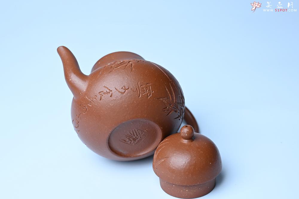 紫砂壶图片：美壶特惠 特好朱泥居不可无竹梨形壶 茶人醉爱 - 紫砂壶之家紫砂壶网