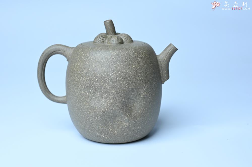 紫砂壶图片：美壶特惠 精致薄胎青段泥瓜菱壶 质量仅84g 茶人醉爱 - 紫砂壶之家紫砂壶网